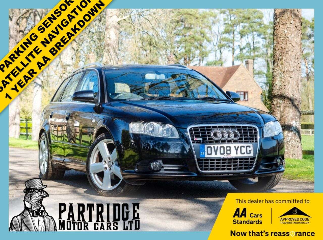 A 2008 AUDI A4 AVANT 2.0 TDI S line Estate 5dr Diesel CVT (173 g/km, 138 bhp) SAT NAV, PARKING S A 2008 AUDI A4 AVANT 2.0 TDI S line Estate 5dr Diesel CVT (173 g/km, 138 bhp) SAT NAV, PARKING S