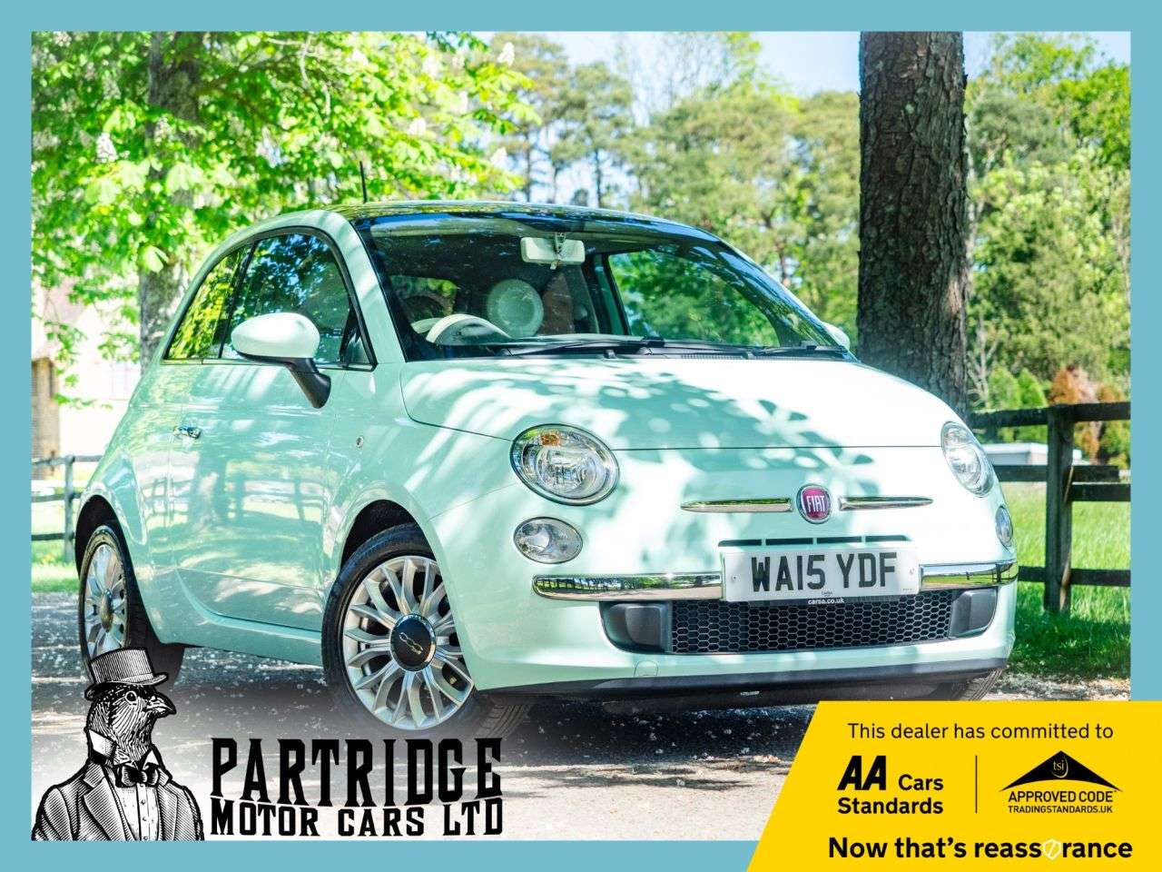 A 2015 FIAT 500 1.2 Lounge Hatchback 3dr Petrol Manual Euro 6 (s/s) (69 bhp) AIR CON, PAN R A 2015 FIAT 500 1.2 Lounge Hatchback 3dr Petrol Manual Euro 6 (s/s) (69 bhp) AIR CON, PAN R