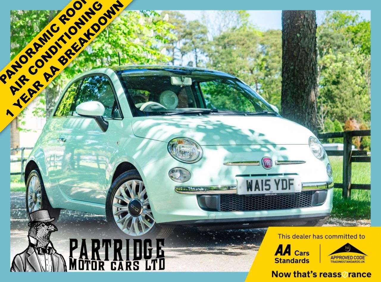 A 2015 FIAT 500 1.2 Lounge Hatchback 3dr Petrol Manual Euro 6 (s/s) (69 bhp) AIR CON, PAN R A 2015 FIAT 500 1.2 Lounge Hatchback 3dr Petrol Manual Euro 6 (s/s) (69 bhp) AIR CON, PAN R