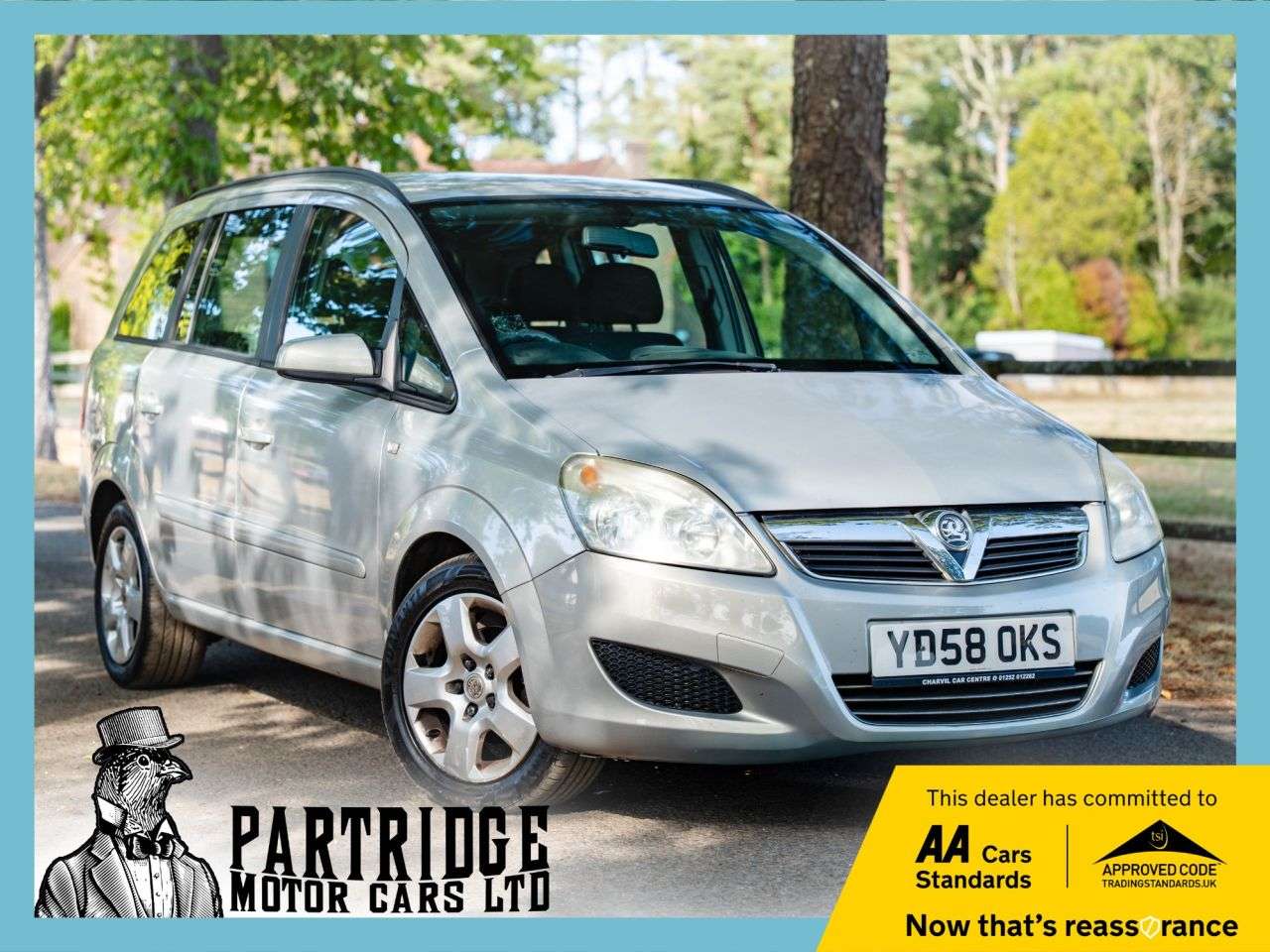 A 2008 VAUXHALL ZAFIRA 1.6 Exclusiv MPV 5dr Petrol Manual Euro 4 (105 ps) AIR CON, 7 SEATS, ALLOY A 2008 VAUXHALL ZAFIRA 1.6 Exclusiv MPV 5dr Petrol Manual Euro 4 (105 ps) AIR CON, 7 SEATS, ALLOY