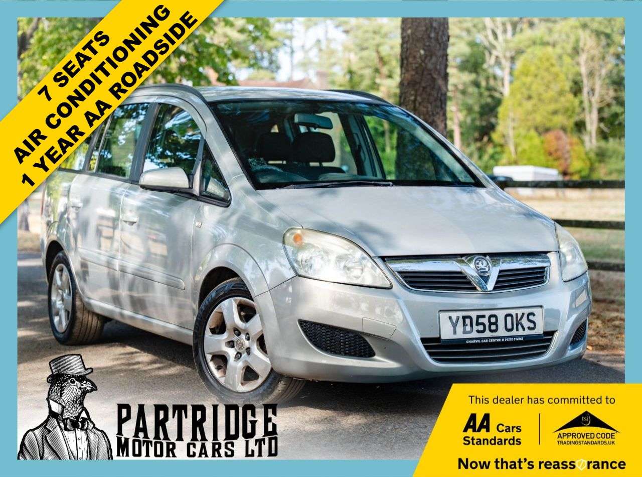 A 2008 VAUXHALL ZAFIRA 1.6 Exclusiv MPV 5dr Petrol Manual Euro 4 (105 ps) AIR CON, 7 SEATS, ALLOY A 2008 VAUXHALL ZAFIRA 1.6 Exclusiv MPV 5dr Petrol Manual Euro 4 (105 ps) AIR CON, 7 SEATS, ALLOY