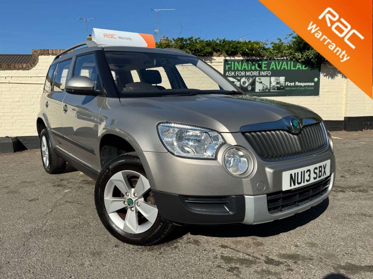 A 2013 SKODA YETI 1.2 TSI S SUV 5dr Petrol Manual Euro 5 (105 ps) 6 MONTHS RAC WARRANTY INCLU A 2013 SKODA YETI 1.2 TSI S SUV 5dr Petrol Manual Euro 5 (105 ps) 6 MONTHS RAC WARRANTY INCLU