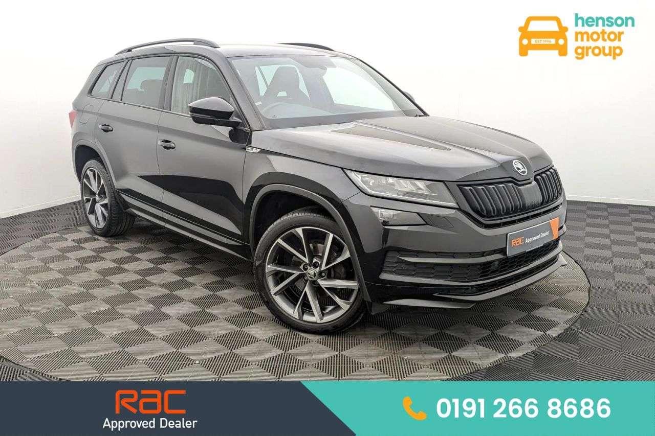 A 2019 SKODA KODIAQ 1.5 TSI ACT SportLine SUV 5dr Petrol DSG 4WD Euro 6 (s/s) (7 Seat) (150 ps) A 2019 SKODA KODIAQ 1.5 TSI ACT SportLine SUV 5dr Petrol DSG 4WD Euro 6 (s/s) (7 Seat) (150 ps)
