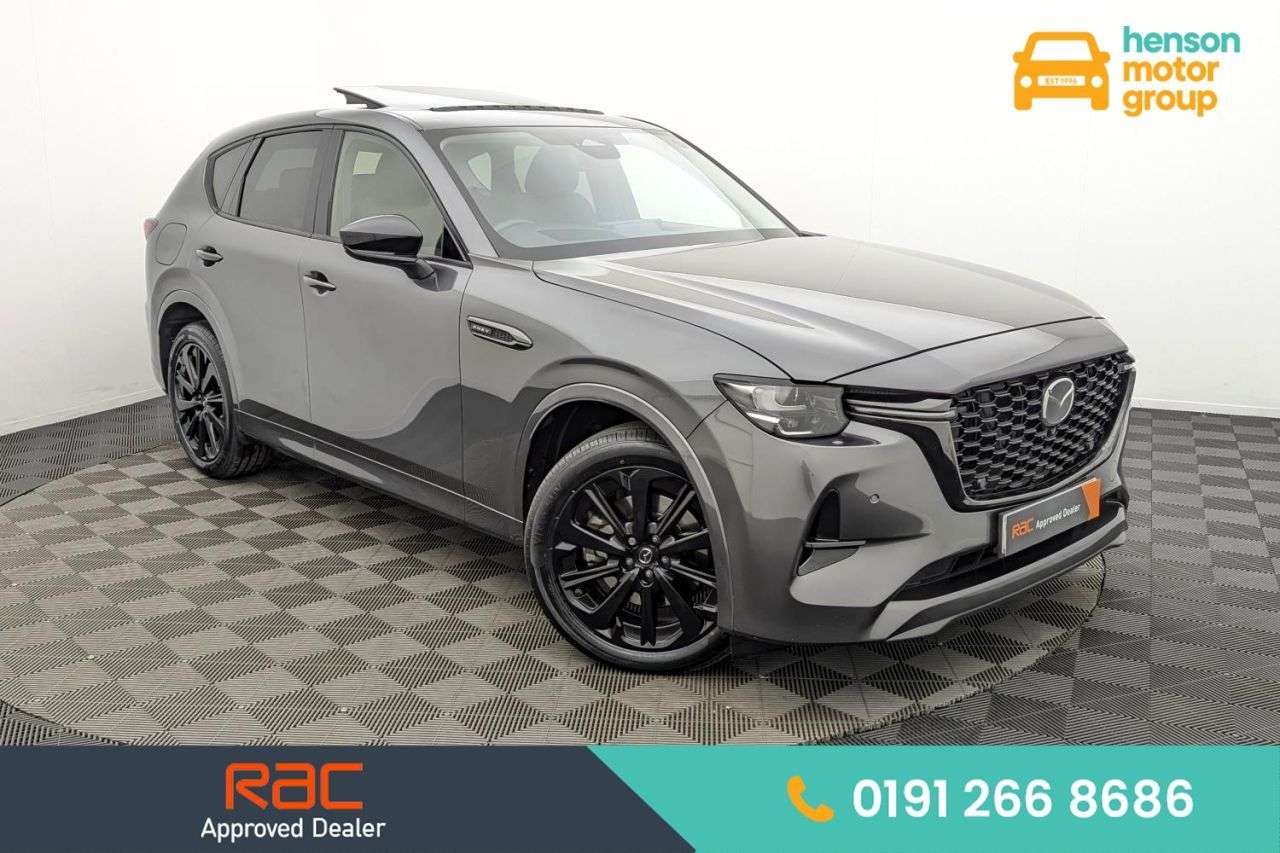 A 2023 MAZDA CX-60 2.5 e-SKYACTIV 17.8kWh Homura SUV 5dr Petrol Plug-in Hybrid Auto 4WD Euro 6 A 2023 MAZDA CX-60 2.5 e-SKYACTIV 17.8kWh Homura SUV 5dr Petrol Plug-in Hybrid Auto 4WD Euro 6