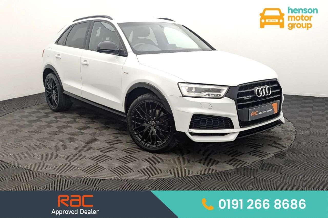 A 2018 AUDI Q3 2.0 TDI Black Edition SUV 5dr Diesel Manual quattro Euro 6 (s/s) (150 ps) A A 2018 AUDI Q3 2.0 TDI Black Edition SUV 5dr Diesel Manual quattro Euro 6 (s/s) (150 ps) A