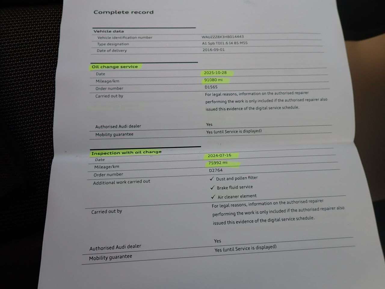 2016 AUDI A1 2016 AUDI A1