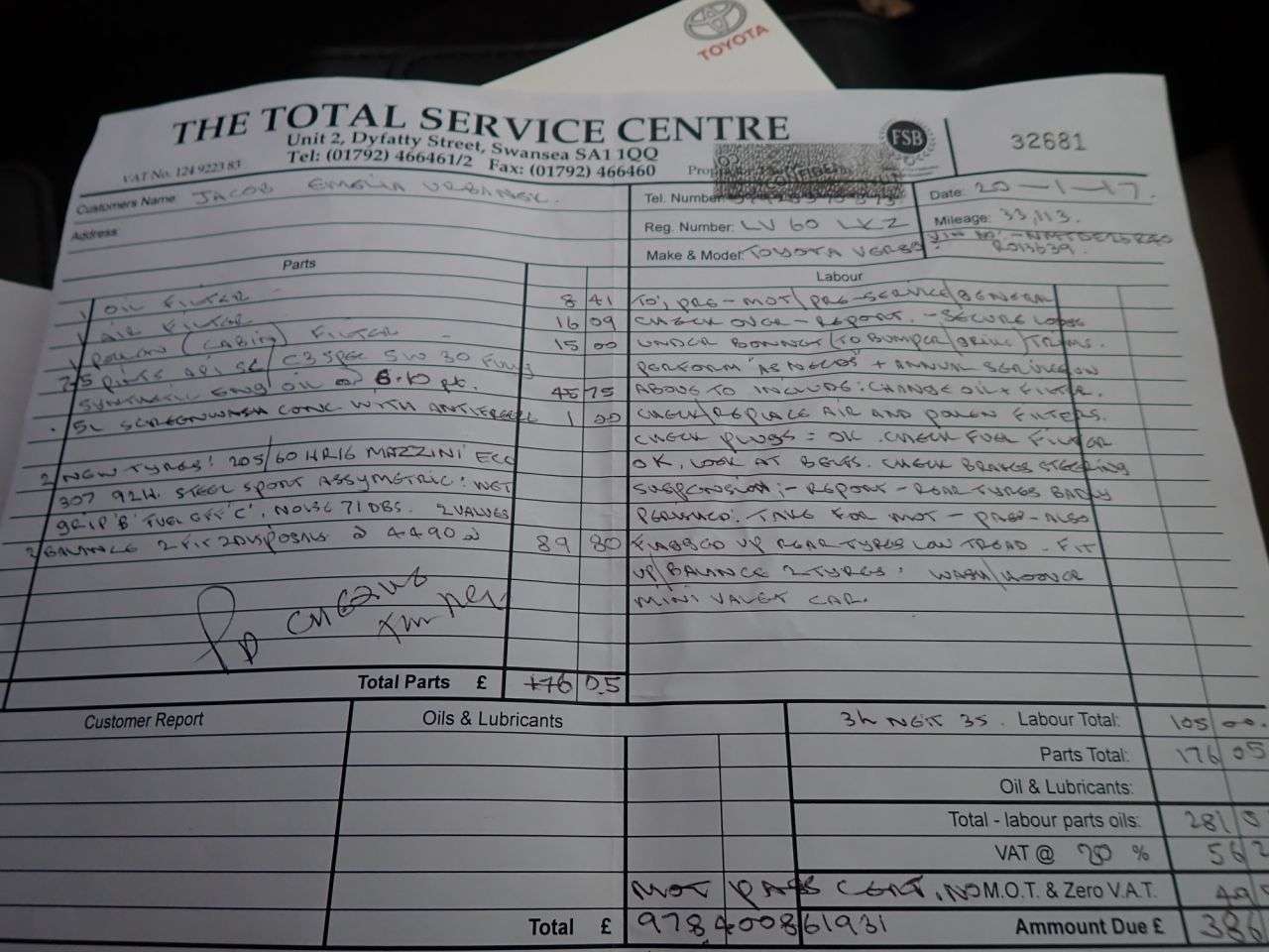 2010 TOYOTA VERSO 2010 TOYOTA VERSO