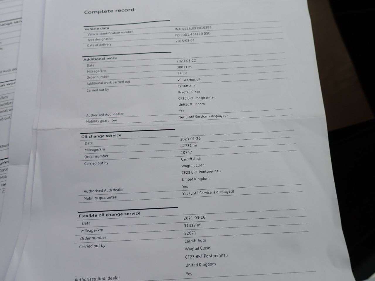 2015 AUDI Q3 2015 AUDI Q3