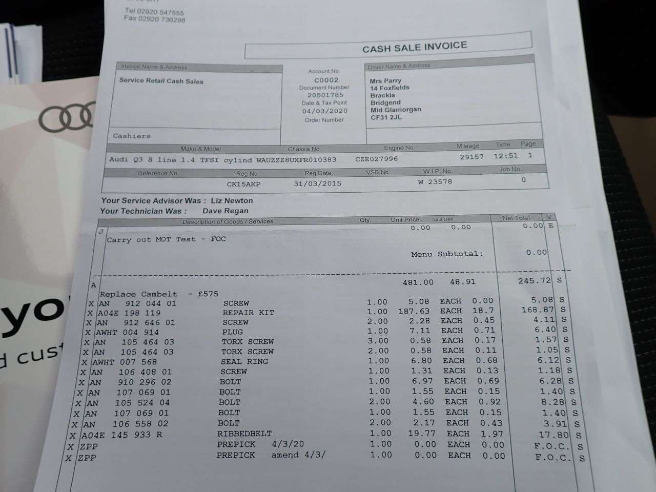 2015 AUDI Q3 2015 AUDI Q3