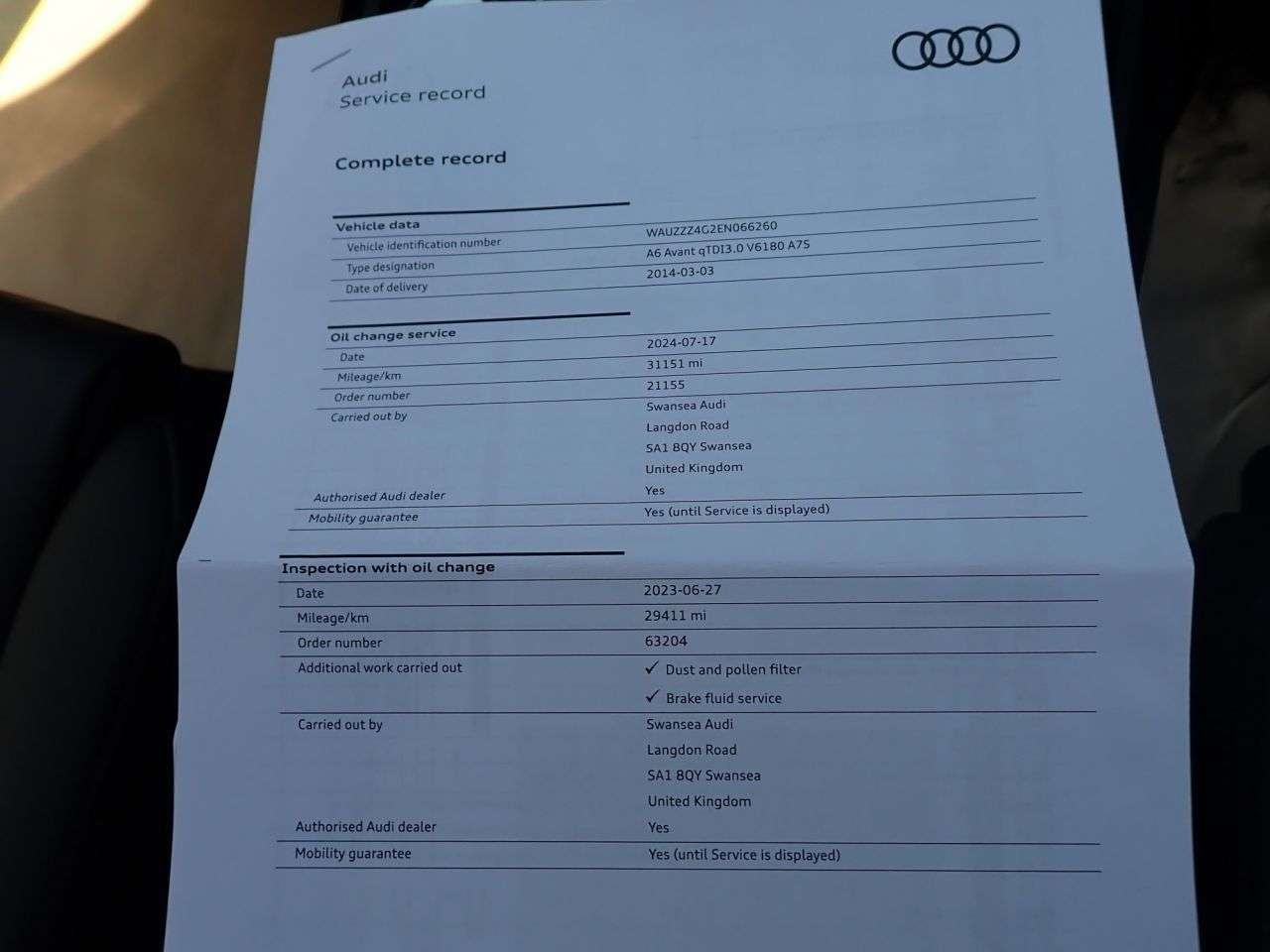 2014 AUDI A6 AVANT 2014 AUDI A6 AVANT