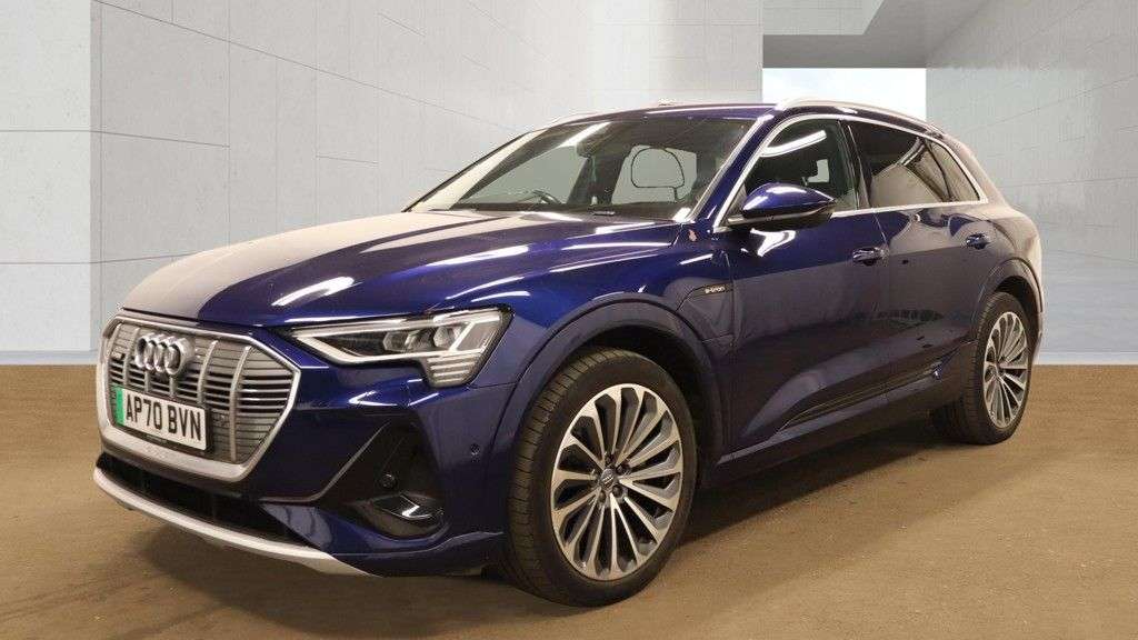 A 2020 AUDI E-TRON 50 S line SUV 5dr Electric Auto quattro 71.2kWh (313 ps) Finance From 8.9% A 2020 AUDI E-TRON 50 S line SUV 5dr Electric Auto quattro 71.2kWh (313 ps) Finance From 8.9%