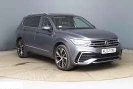A 2022 VOLKSWAGEN TIGUAN ALLSPACE 1.5 TSI R-LINE DSG AUTO 150 BHP + 7 SEATS + SAT NAV A 2022 VOLKSWAGEN TIGUAN ALLSPACE 1.5 TSI R-LINE DSG AUTO 150 BHP + 7 SEATS + SAT NAV
