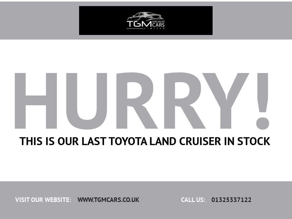 A 2012 TOYOTA LAND CRUISER 3.0 D-4D LC5 SUV 5dr Diesel Auto 4WD Euro 5 (190 ps) CAMBELT DONE @90K MILE A 2012 TOYOTA LAND CRUISER 3.0 D-4D LC5 SUV 5dr Diesel Auto 4WD Euro 5 (190 ps) CAMBELT DONE @90K MILE