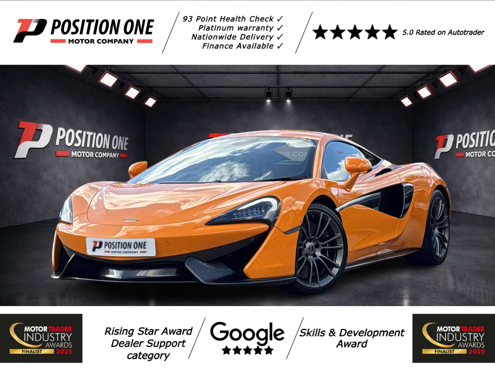 A 2017 MCLAREN 570S 3.8T V8 Coupe 2dr Petrol SSG Euro 6 (s/s) (570 ps) A 2017 MCLAREN 570S 3.8T V8 Coupe 2dr Petrol SSG Euro 6 (s/s) (570 ps)