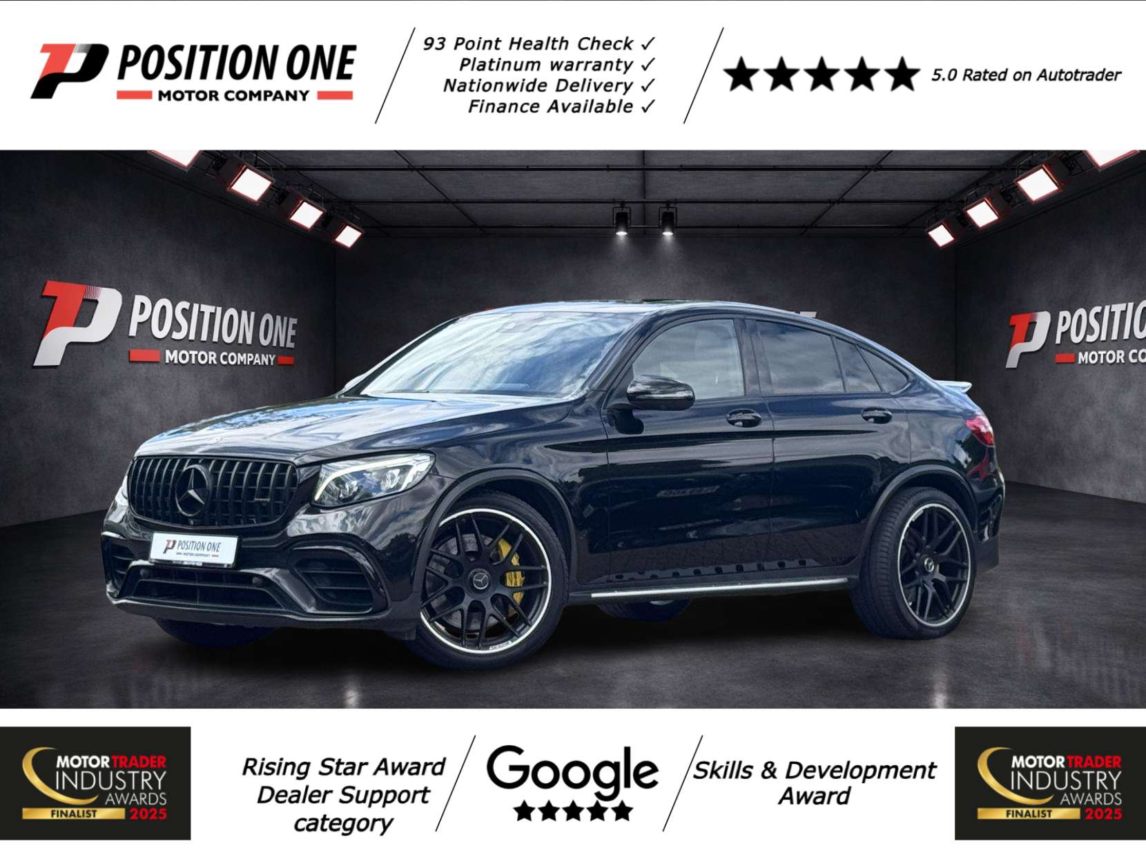 A 2018 MERCEDES-BENZ GLC 4.0 GLC63 V8 BiTurbo AMG (Premium) Coupe 5dr Petrol SpdS MCT 4MATIC+ Euro 6 (s/s) (476 ps) A 2018 MERCEDES-BENZ GLC 4.0 GLC63 V8 BiTurbo AMG (Premium) Coupe 5dr Petrol SpdS MCT 4MATIC+ Euro 6 (s/s) (476 ps)