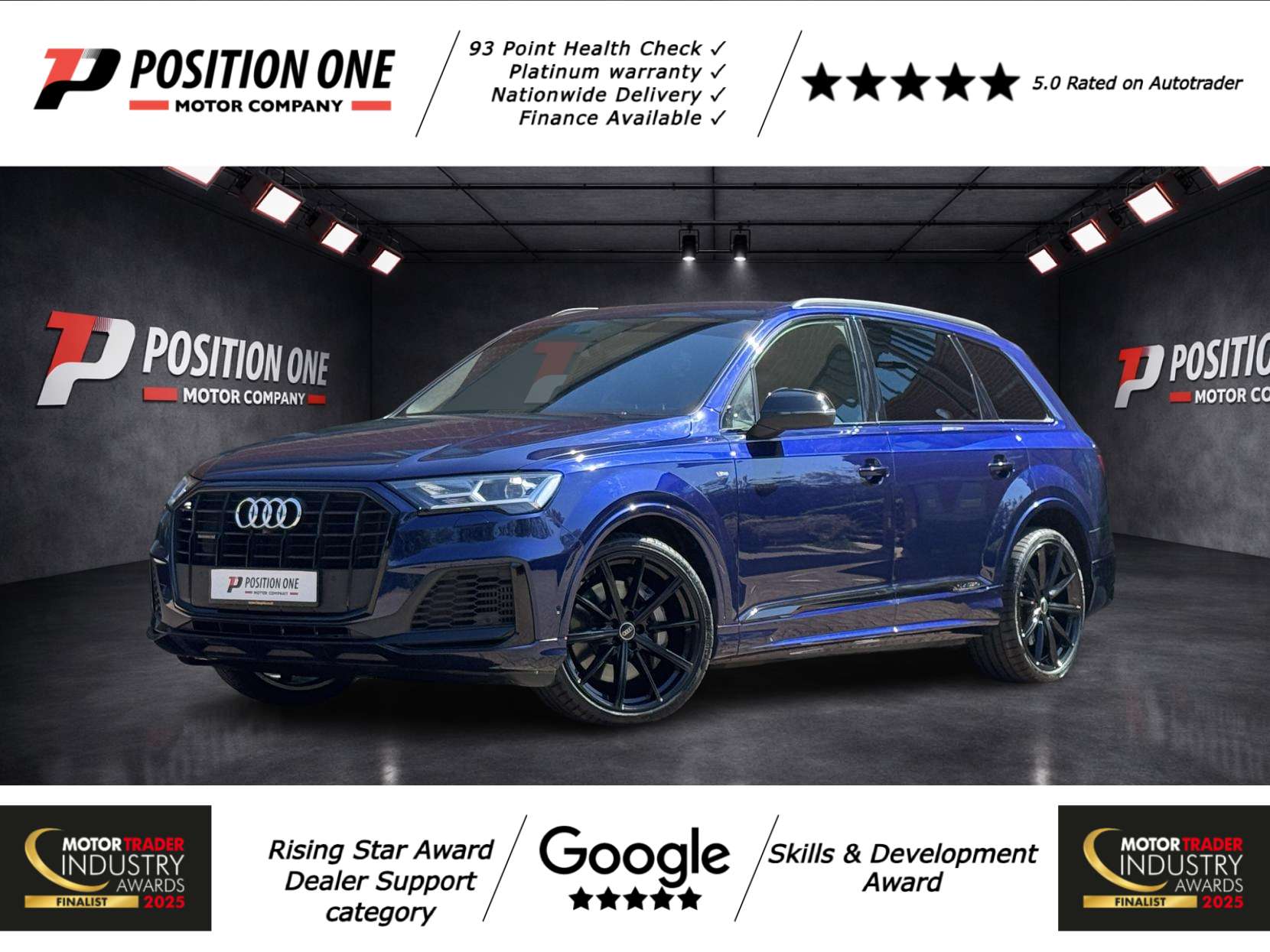 A 2022 AUDI Q7 3.0 TFSI V6 55 Black Edition SUV 5dr Petrol Tiptronic quattro Euro 6 (s/s) (340 ps) A 2022 AUDI Q7 3.0 TFSI V6 55 Black Edition SUV 5dr Petrol Tiptronic quattro Euro 6 (s/s) (340 ps)