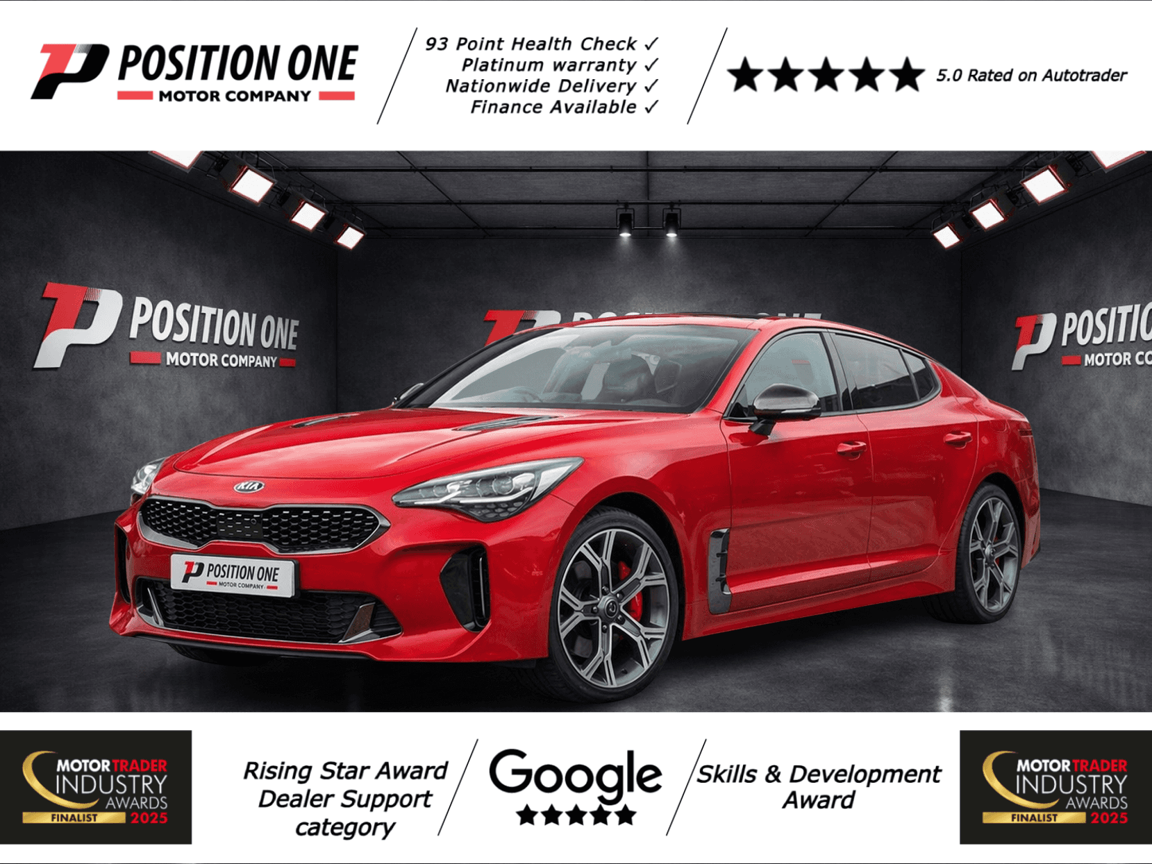 A 2018 KIA STINGER 3.3 T-GDi V6 GT S Gran Turismo 5dr Petrol Auto Euro 6 (s/s) (365 bhp) A 2018 KIA STINGER 3.3 T-GDi V6 GT S Gran Turismo 5dr Petrol Auto Euro 6 (s/s) (365 bhp)