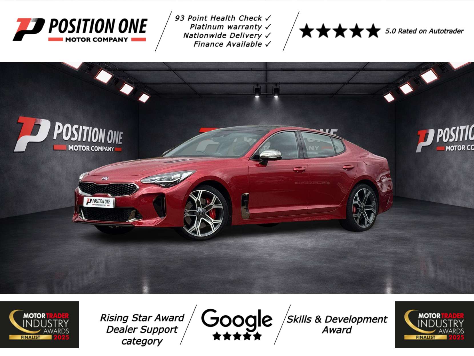 A 2018 KIA STINGER 3.3 T-GDi V6 GT S Gran Turismo 5dr Petrol Auto Euro 6 (s/s) (365 bhp) A 2018 KIA STINGER 3.3 T-GDi V6 GT S Gran Turismo 5dr Petrol Auto Euro 6 (s/s) (365 bhp)