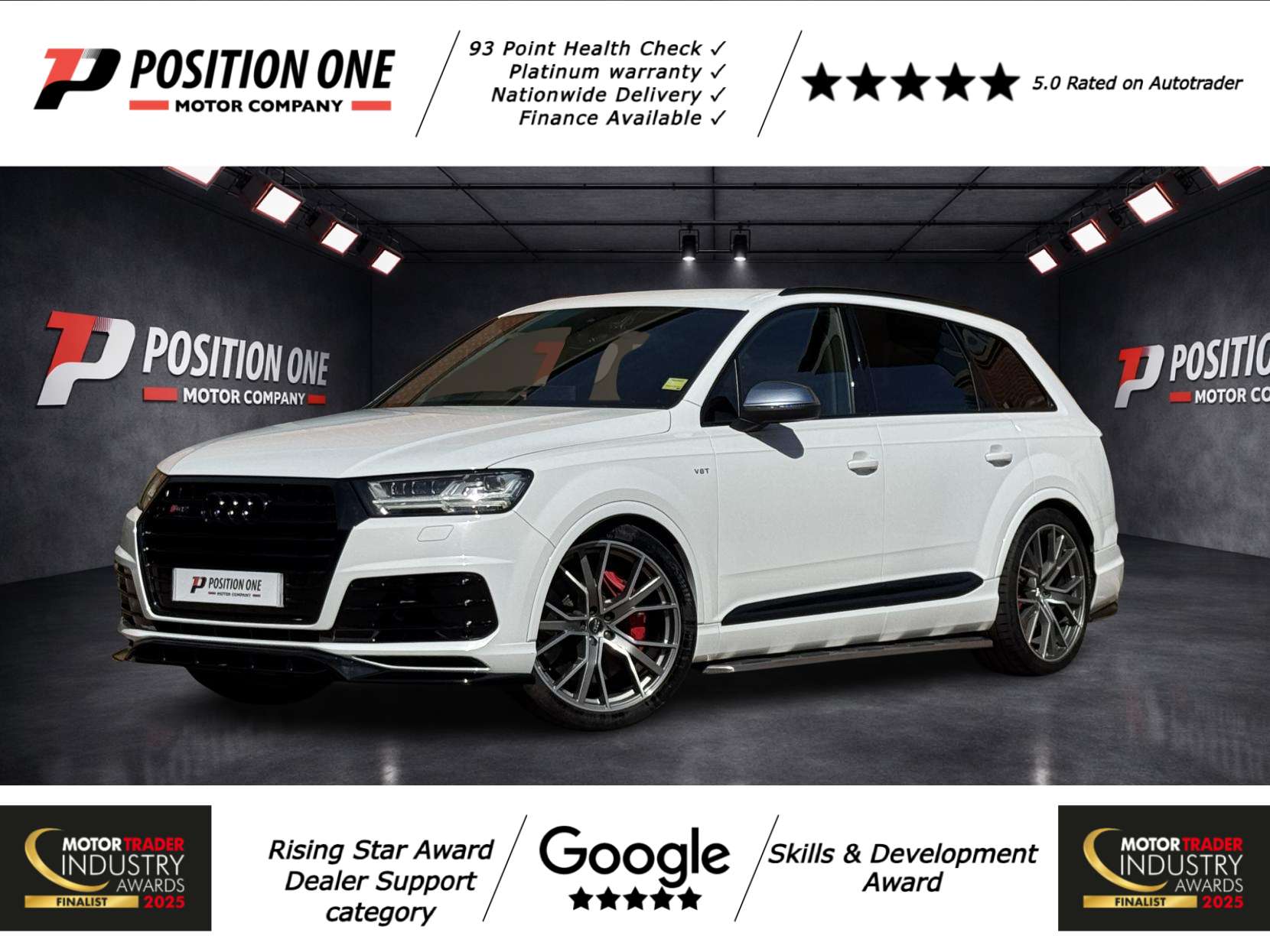 A 2018 AUDI SQ7 4.0 TDI V8 SUV 5dr Diesel Tiptronic quattro Euro 6 (s/s) (435 ps) A 2018 AUDI SQ7 4.0 TDI V8 SUV 5dr Diesel Tiptronic quattro Euro 6 (s/s) (435 ps)