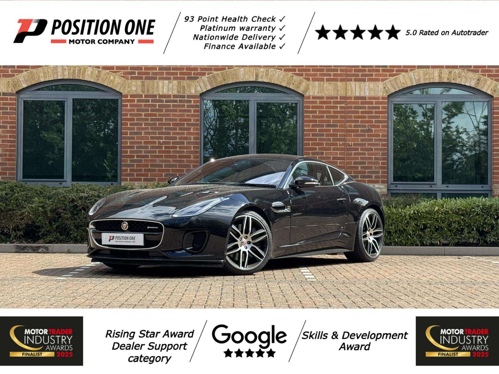 A 2017 JAGUAR F-TYPE 3.0 V6 R-Dynamic Coupe 2dr Petrol Auto AWD Euro 6 (s/s) (380 ps) A 2017 JAGUAR F-TYPE 3.0 V6 R-Dynamic Coupe 2dr Petrol Auto AWD Euro 6 (s/s) (380 ps)