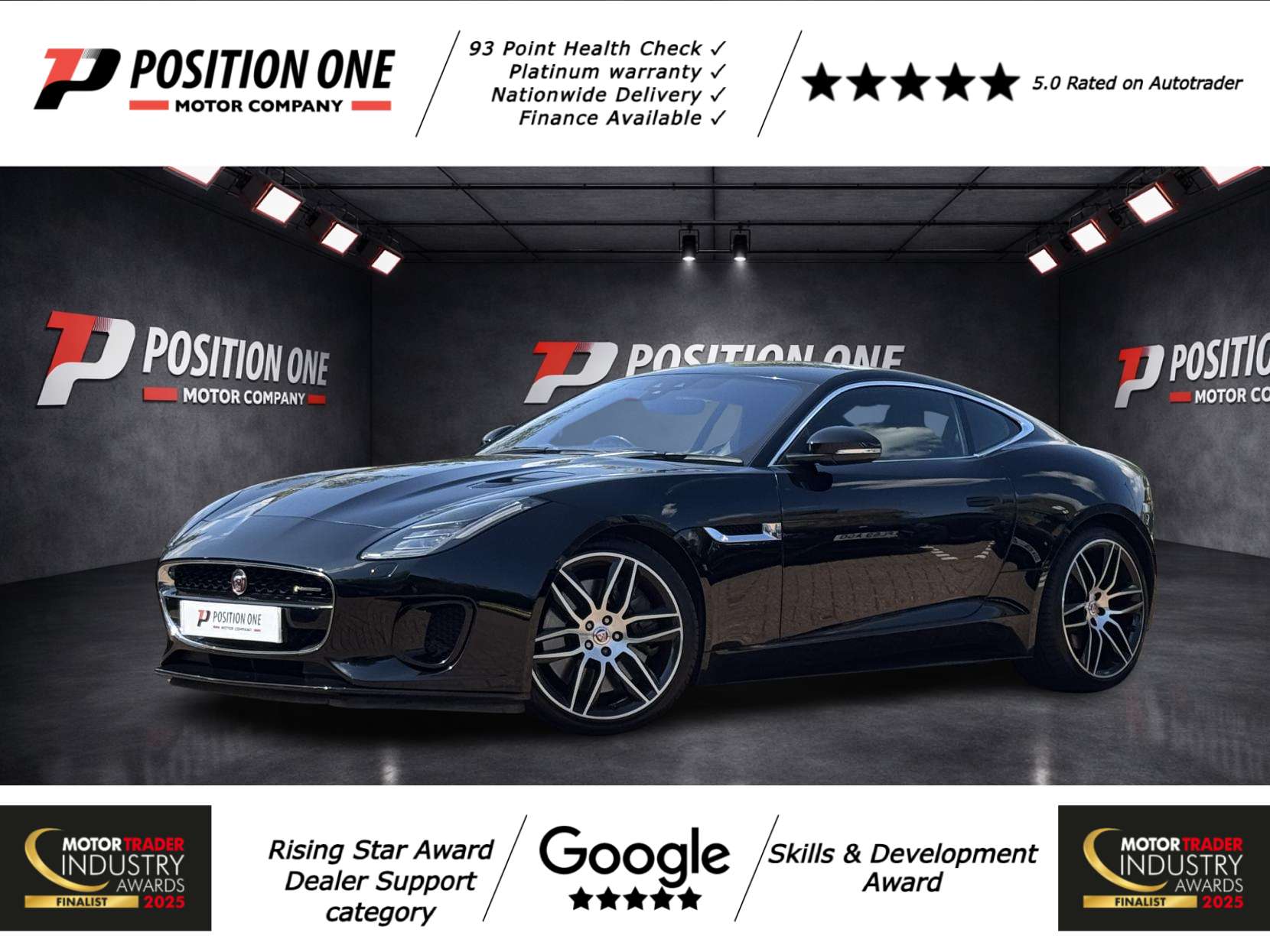 A 2017 JAGUAR F-TYPE 3.0 V6 R-Dynamic Coupe 2dr Petrol Auto AWD Euro 6 (s/s) (380 ps) A 2017 JAGUAR F-TYPE 3.0 V6 R-Dynamic Coupe 2dr Petrol Auto AWD Euro 6 (s/s) (380 ps)