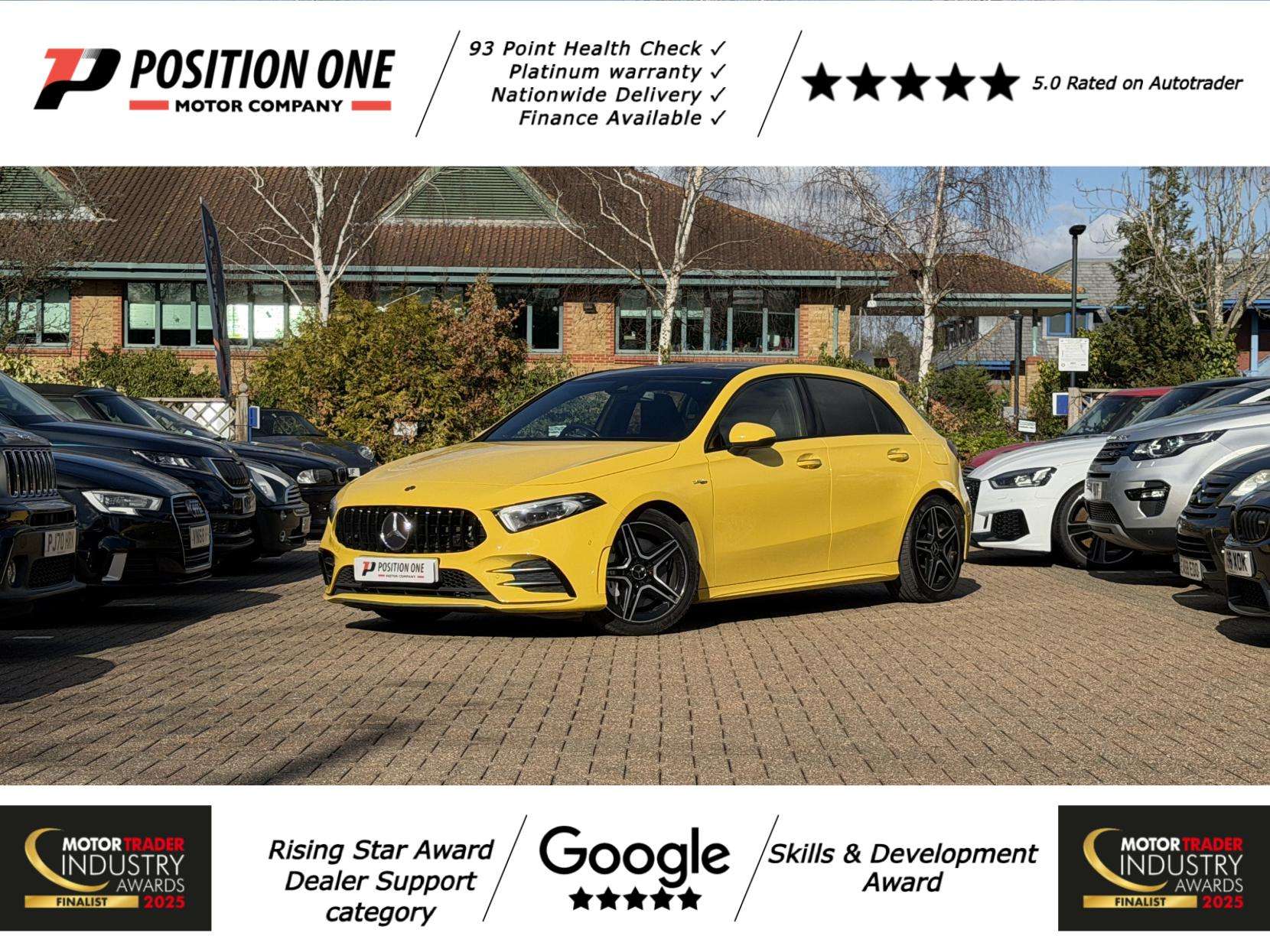 A 2019 MERCEDES-BENZ A CLASS 2.0 A35 AMG (Premium Plus) Hatchback 5dr Petrol SpdS DCT 4MATIC Euro 6 (s/s) (306 ps) A 2019 MERCEDES-BENZ A CLASS 2.0 A35 AMG (Premium Plus) Hatchback 5dr Petrol SpdS DCT 4MATIC Euro 6 (s/s) (306 ps)