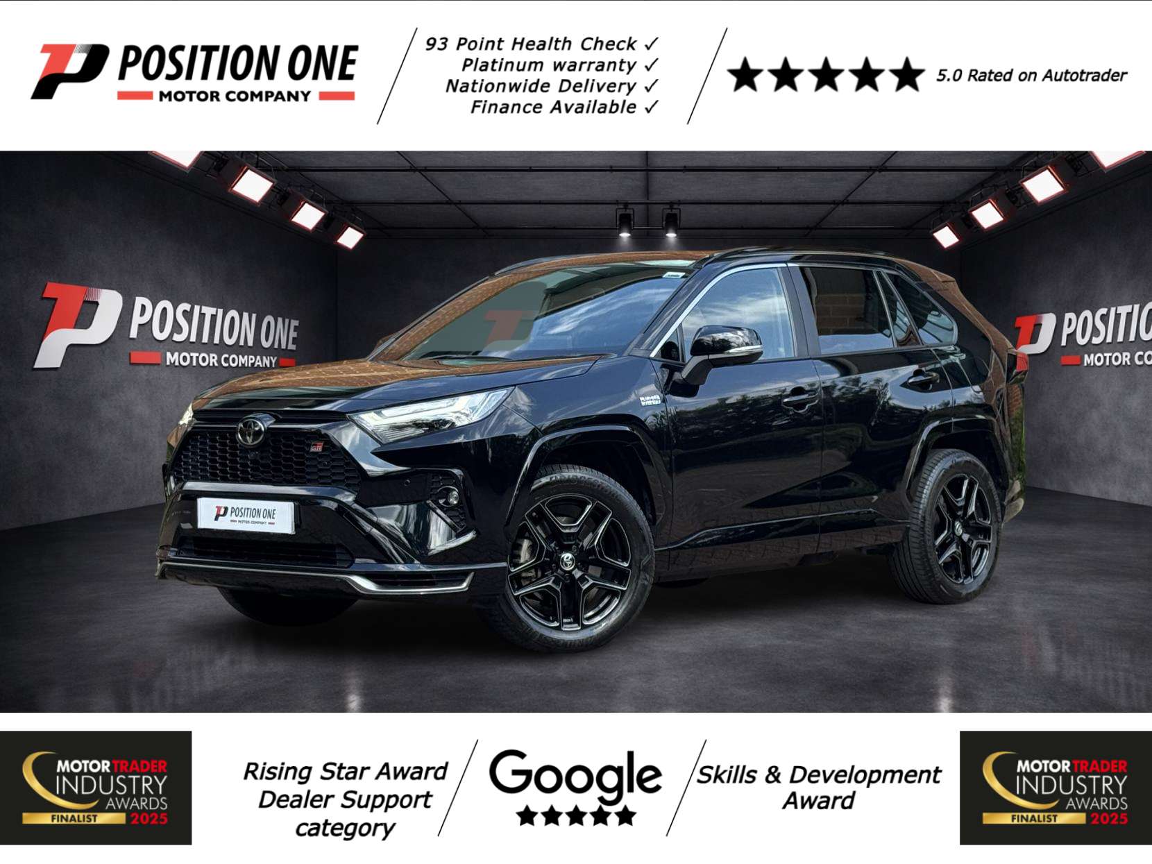 A 2024 TOYOTA RAV4 2.5 VVT 18.1kWh GR SPORT SUV 5dr Petrol Plug-in Hybrid CVT 4WD Euro 6 (s/s) (306 ps) A 2024 TOYOTA RAV4 2.5 VVT 18.1kWh GR SPORT SUV 5dr Petrol Plug-in Hybrid CVT 4WD Euro 6 (s/s) (306 ps)