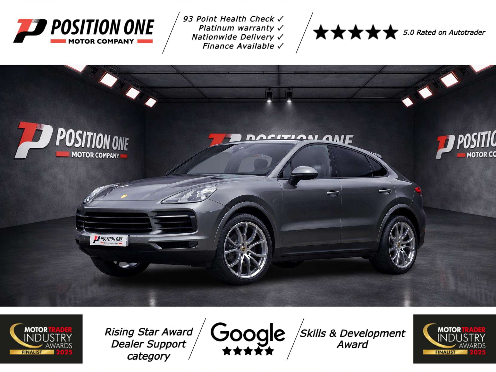 A 2020 PORSCHE CAYENNE 3.0T V6 Coupe 5dr Petrol TiptronicS 4WD Euro 6 (s/s) (340 ps) A 2020 PORSCHE CAYENNE 3.0T V6 Coupe 5dr Petrol TiptronicS 4WD Euro 6 (s/s) (340 ps)