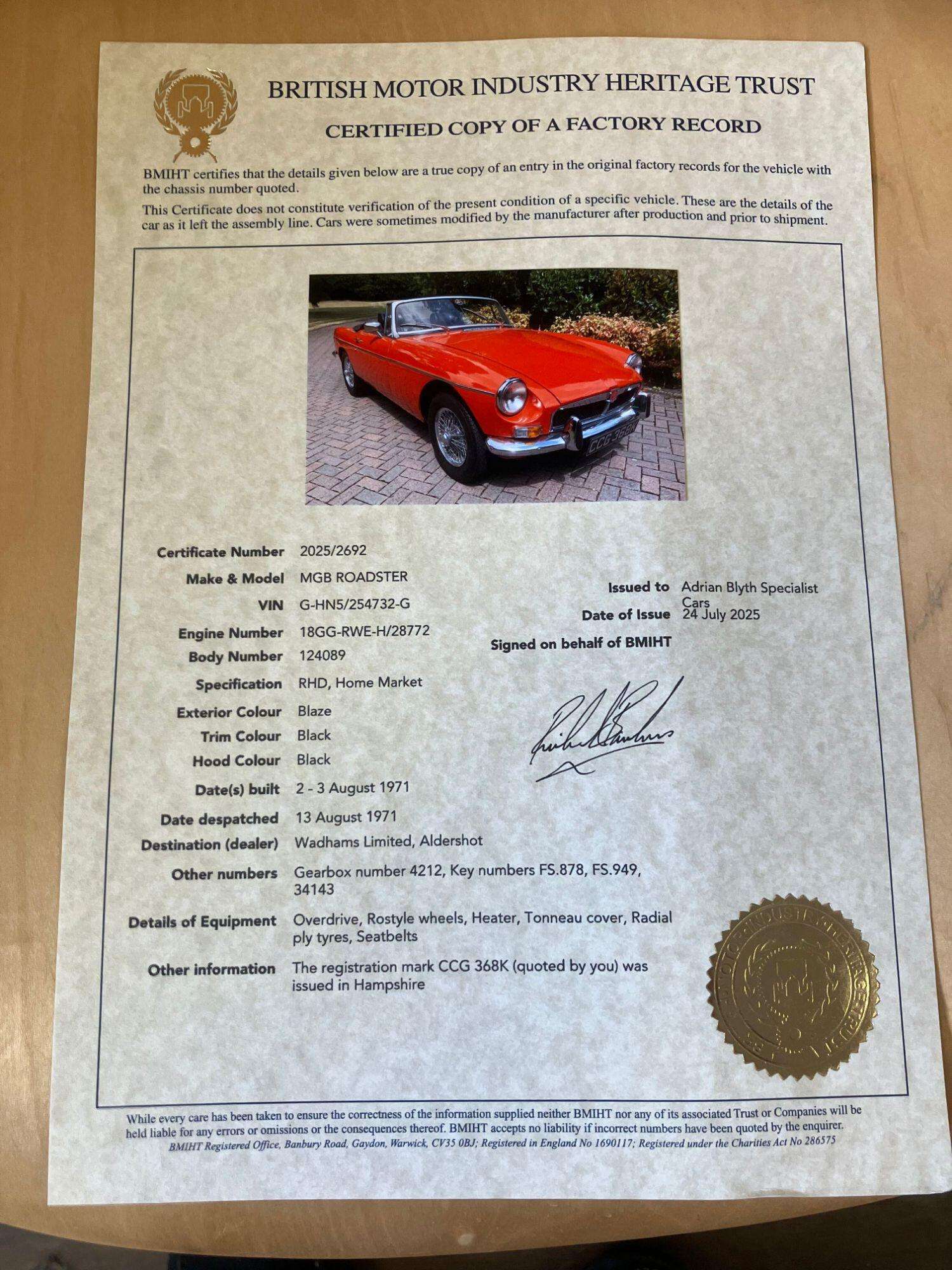 1971 MG MGB 1971 MG MGB