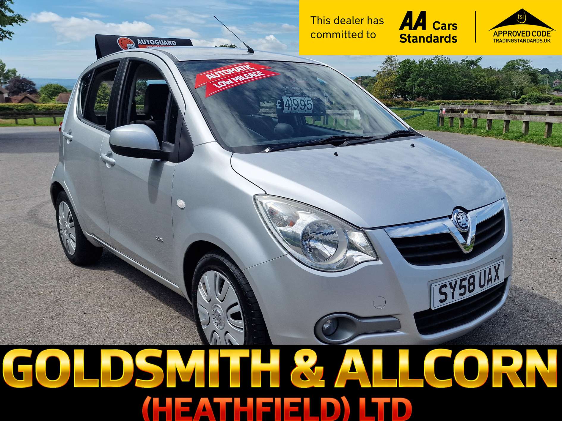 A 2008 VAUXHALL AGILA 1.2 16V Club MPV 5dr Petrol Auto Euro 4 (AC) (85 ps)+AUTOMATIC+LOW MILEAGE ONLY 26,000 MILES A 2008 VAUXHALL AGILA 1.2 16V Club MPV 5dr Petrol Auto Euro 4 (AC) (85 ps)+AUTOMATIC+LOW MILEAGE ONLY 26,000 MILES
