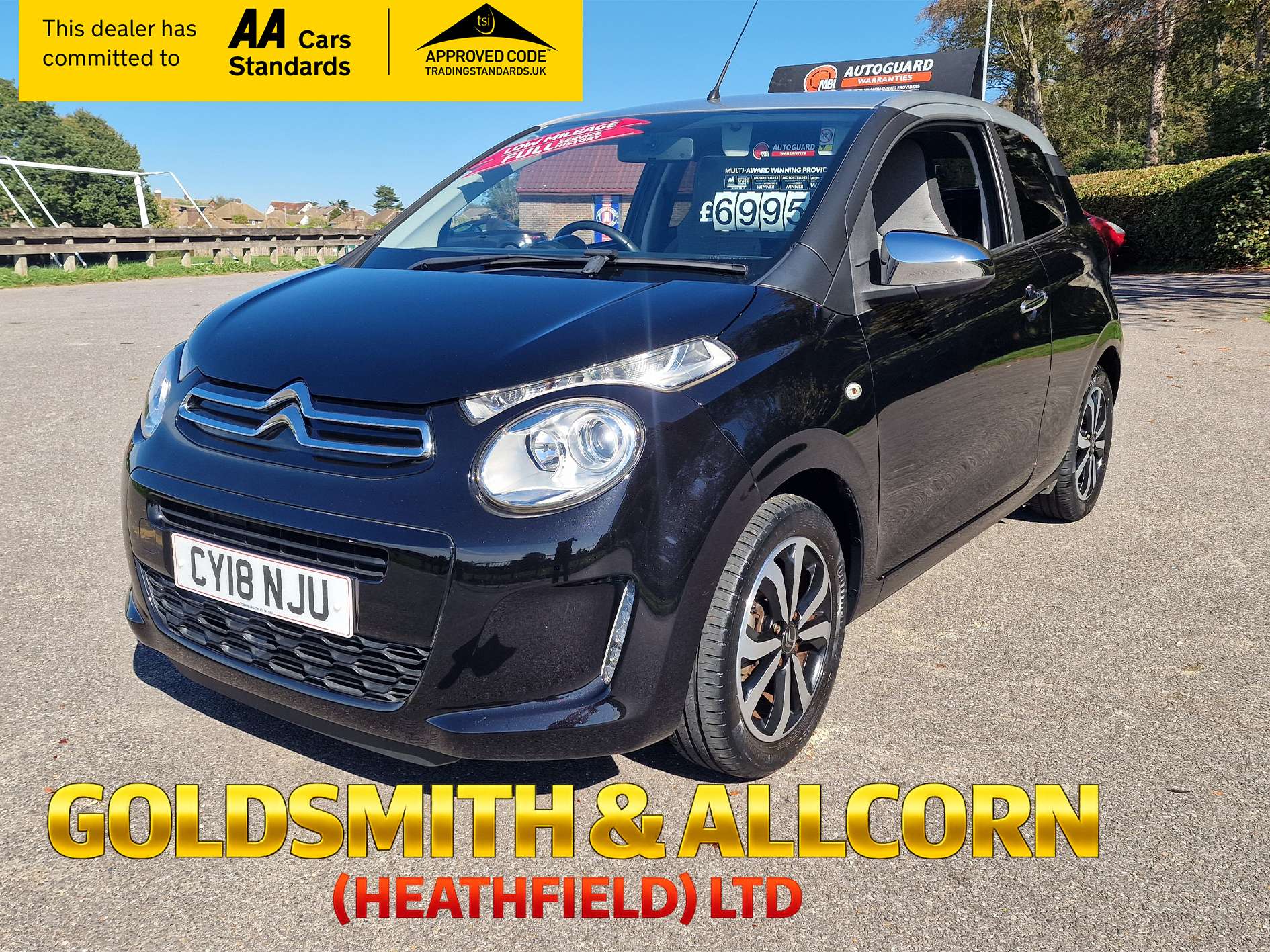 A 2018 CITROEN C1 1.2 PureTech Flair Hatchback 3dr Petrol Manual Euro 6 (82 ps)+VERY LOW MILEAGE ONLY 11.700 MILES+ONE OWNER+FULL SERVICE HISTORY+ A 2018 CITROEN C1 1.2 PureTech Flair Hatchback 3dr Petrol Manual Euro 6 (82 ps)+VERY LOW MILEAGE ONLY 11.700 MILES+ONE OWNER+FULL SERVICE HISTORY+