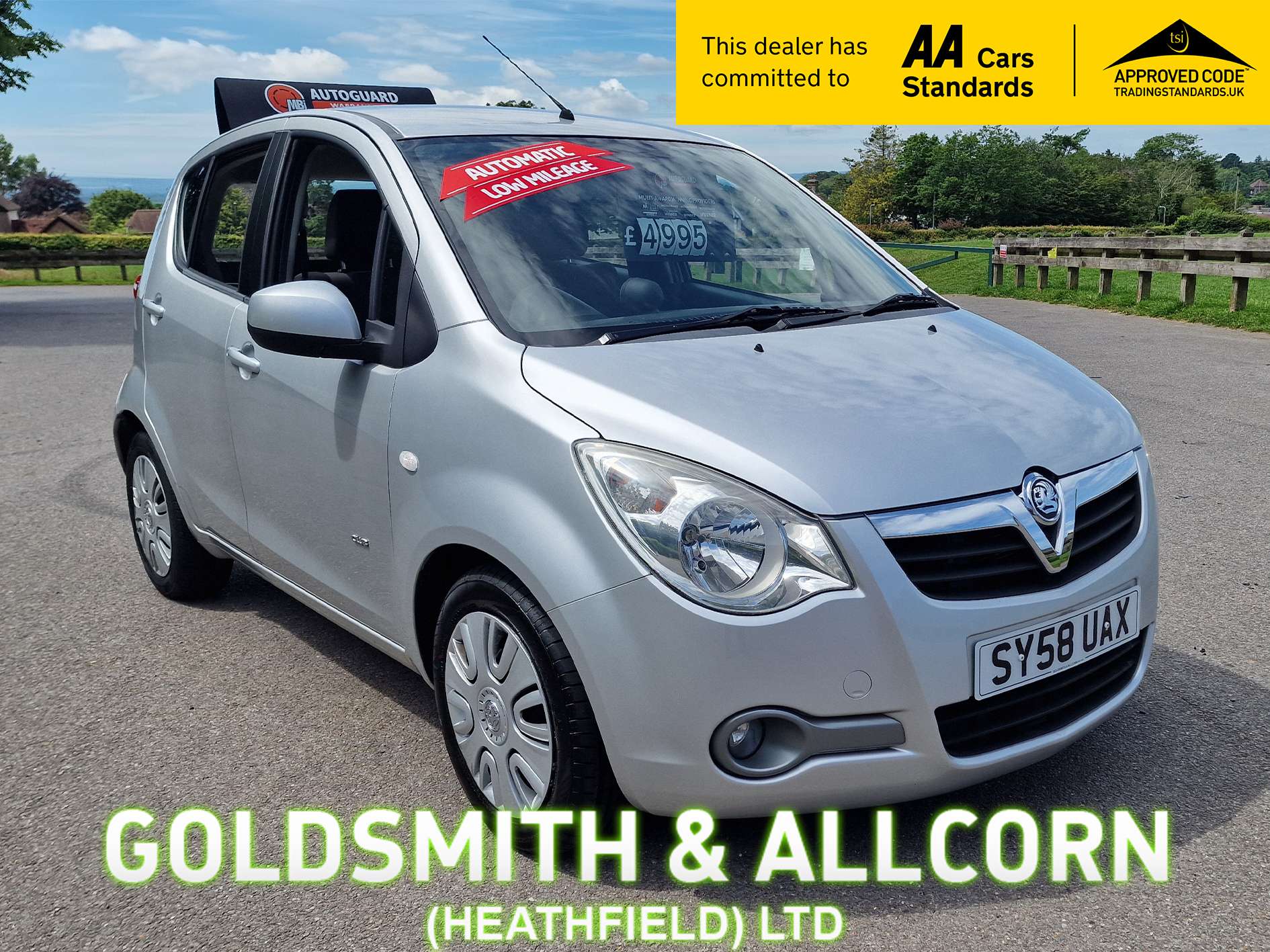A 2008 VAUXHALL AGILA 1.2 16V Club MPV 5dr Petrol Auto Euro 4 (AC) (85 ps)+AUTOMATIC+LOW MILEAGE ONLY 26,000 MILES A 2008 VAUXHALL AGILA 1.2 16V Club MPV 5dr Petrol Auto Euro 4 (AC) (85 ps)+AUTOMATIC+LOW MILEAGE ONLY 26,000 MILES