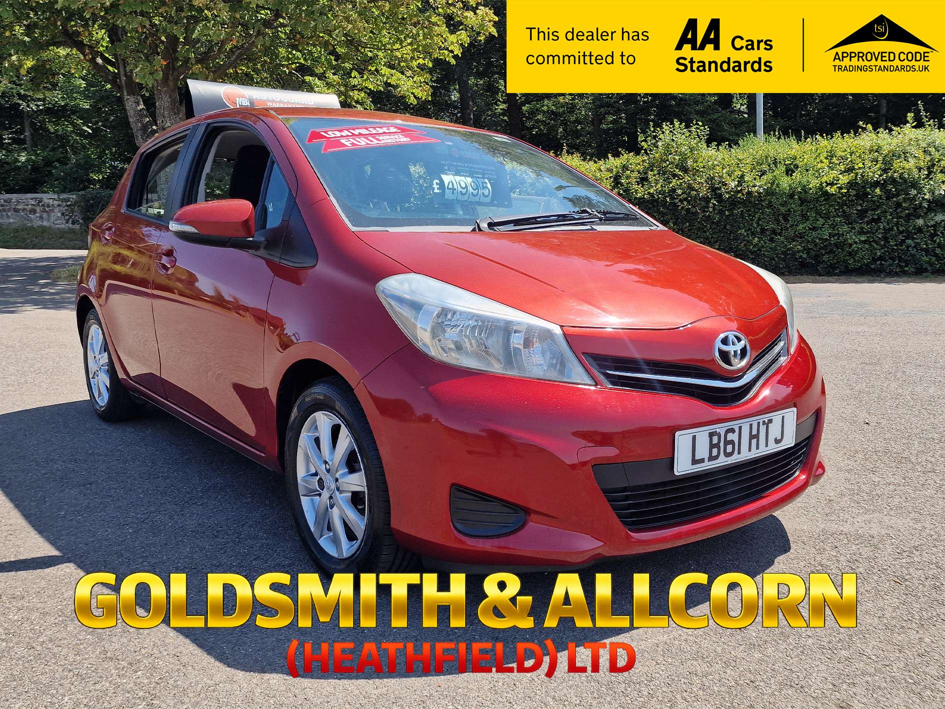 A 2012 TOYOTA YARIS 1.33 Dual VVT-i TR Hatchback 5dr Petrol Manual Euro 5 (101 ps)+LOW MILEAGE+2 KEYS+LOW INSURANCE+ A 2012 TOYOTA YARIS 1.33 Dual VVT-i TR Hatchback 5dr Petrol Manual Euro 5 (101 ps)+LOW MILEAGE+2 KEYS+LOW INSURANCE+