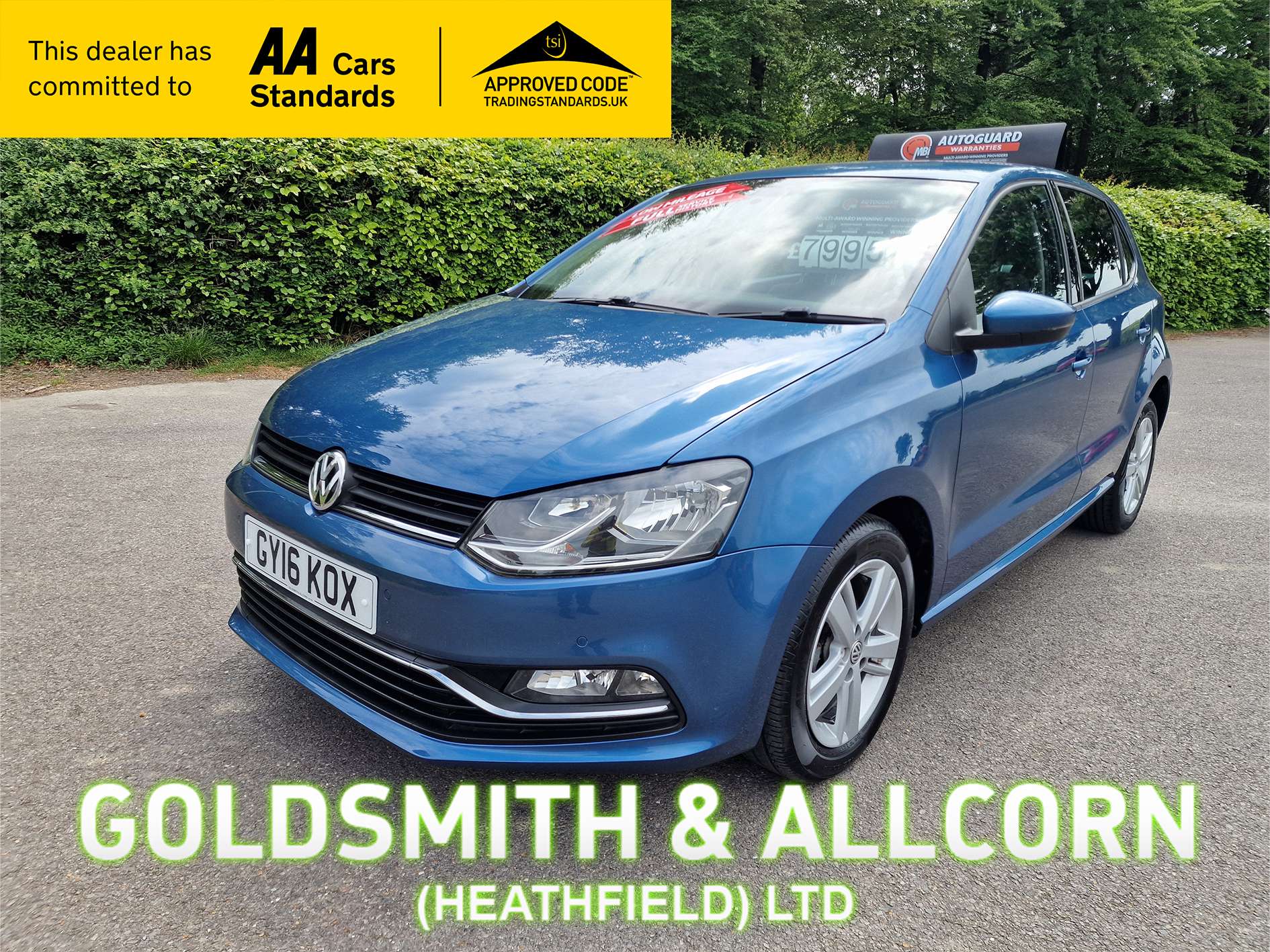 A 2016 VOLKSWAGEN POLO 1.0 BlueMotion Tech Match Hatchback 5dr Petrol Manual Euro 6 (s/s) (75 ps)+LOW MILEAGE+ONE OWNER+FULL SERVICE HISTORY+ A 2016 VOLKSWAGEN POLO 1.0 BlueMotion Tech Match Hatchback 5dr Petrol Manual Euro 6 (s/s) (75 ps)+LOW MILEAGE+ONE OWNER+FULL SERVICE HISTORY+