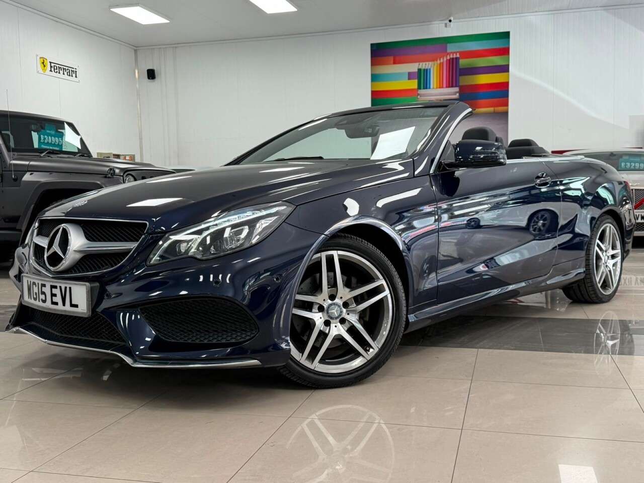 A 2015 MERCEDES-BENZ E CLASS 2.1 E220 BlueTEC AMG Line Cabriolet 2dr Diesel G-Tronic+ Euro 6 (s/s) (177 A 2015 MERCEDES-BENZ E CLASS 2.1 E220 BlueTEC AMG Line Cabriolet 2dr Diesel G-Tronic+ Euro 6 (s/s) (177