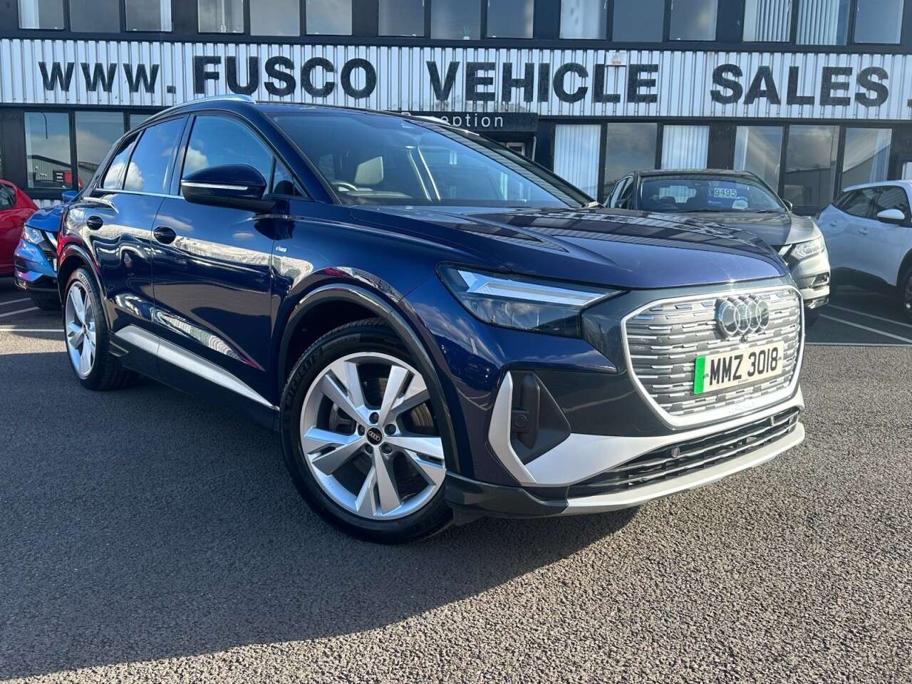 A 2023 AUDI Q4 E-TRON 40 S line SUV 5dr Electric Auto 82kWh (204 ps) SAT NAV, APPLE CARPLAY A 2023 AUDI Q4 E-TRON 40 S line SUV 5dr Electric Auto 82kWh (204 ps) SAT NAV, APPLE CARPLAY