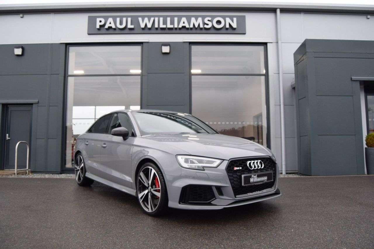 A 2018 AUDI RS3 2.5 TFSI Saloon 4dr Petrol S Tronic quattro Euro 6 (s/s) (400 ps) A 2018 AUDI RS3 2.5 TFSI Saloon 4dr Petrol S Tronic quattro Euro 6 (s/s) (400 ps)