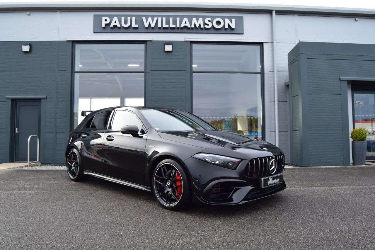 A 2024 MERCEDES-BENZ A CLASS 2.0 A45 AMG S Plus Hatchback 5dr Petrol 8G-DCT 4MATIC+ Euro 6 (s/s) (421 ps A 2024 MERCEDES-BENZ A CLASS 2.0 A45 AMG S Plus Hatchback 5dr Petrol 8G-DCT 4MATIC+ Euro 6 (s/s) (421 ps