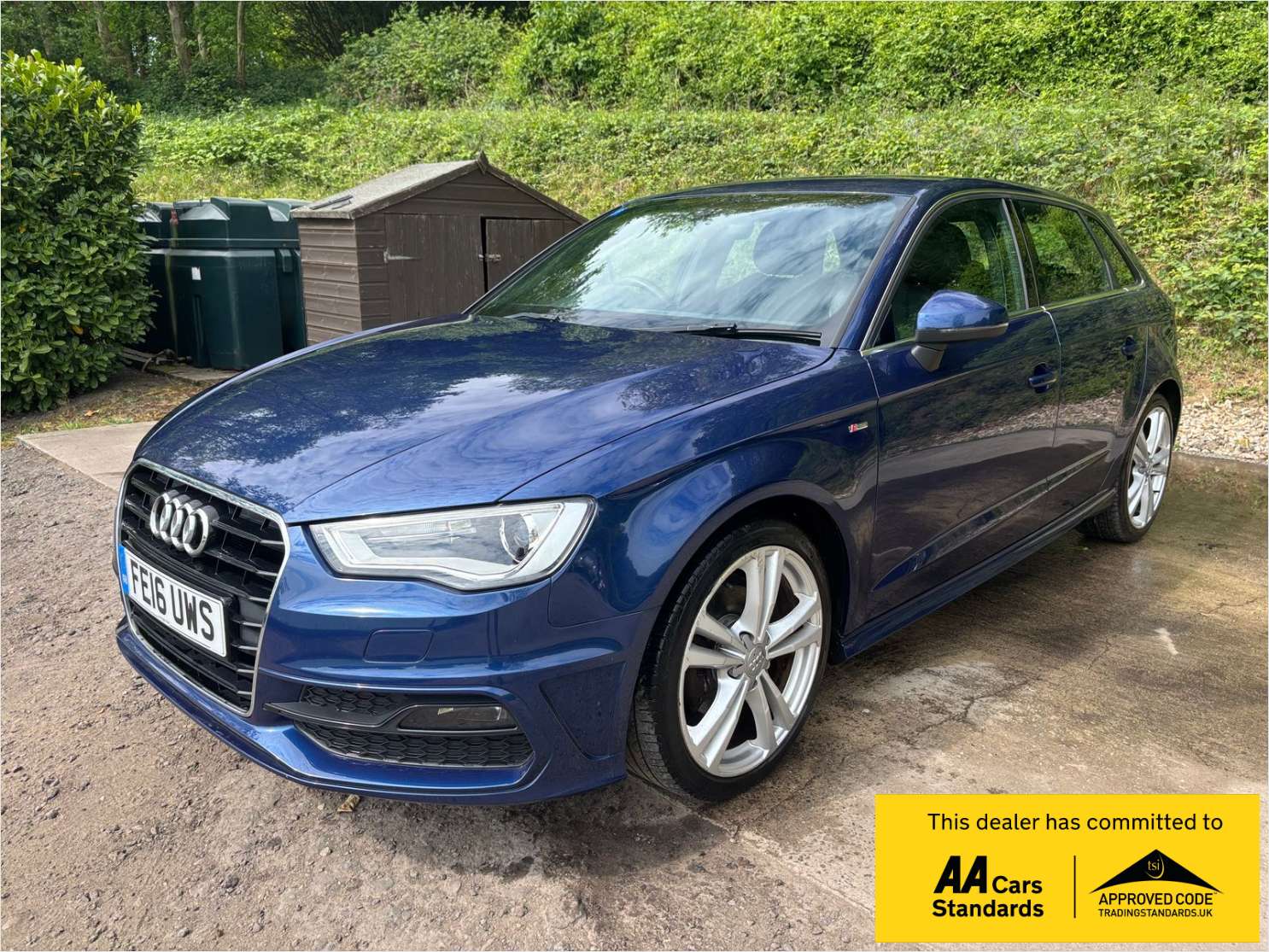 A 2016 AUDI A3 1.4 TFSI S line Sportback 5dr Petrol Manual Euro 6 (s/s) (Nav) (125 ps) A 2016 AUDI A3 1.4 TFSI S line Sportback 5dr Petrol Manual Euro 6 (s/s) (Nav) (125 ps)