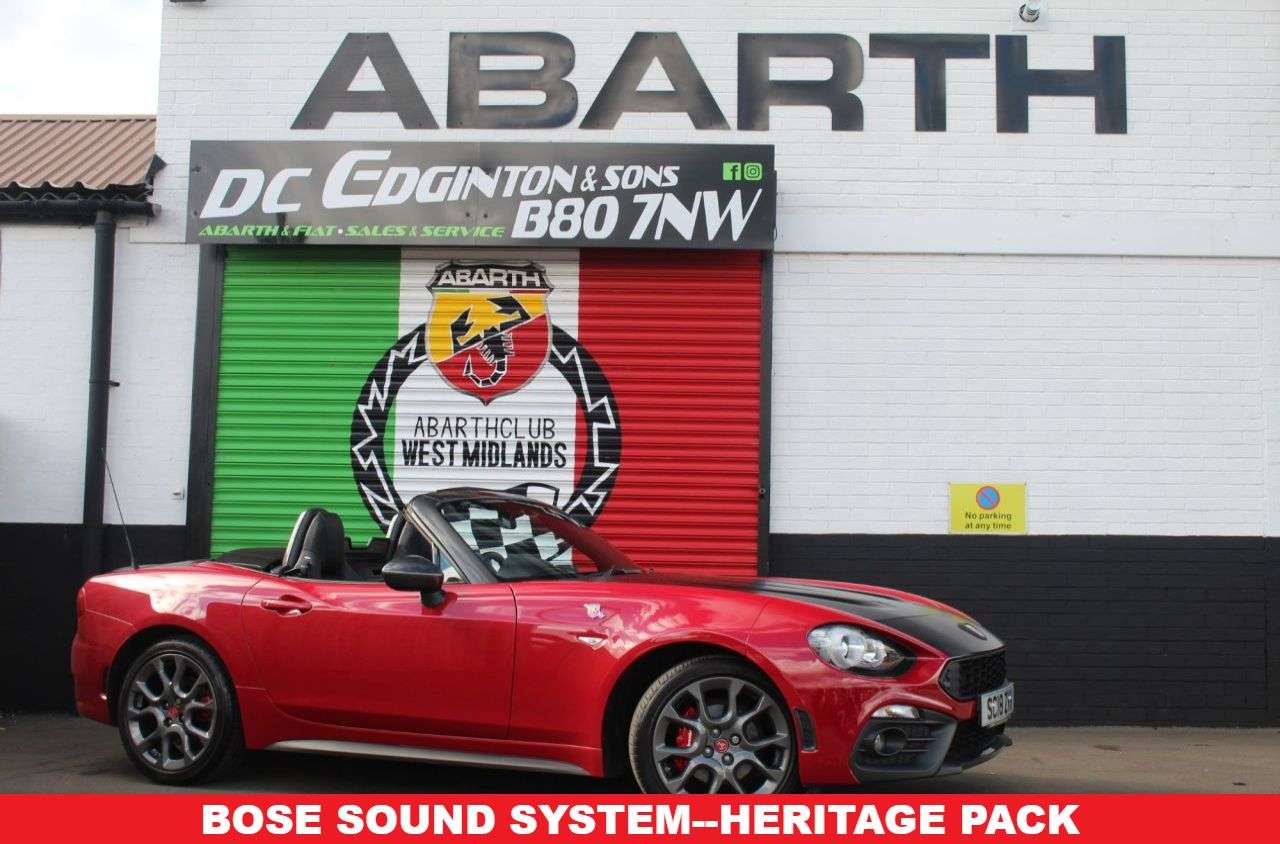 A 2018 ABARTH 124 SPIDER 1.4 MultiAir Convertible 2dr Petrol Manual Euro 6 (170 ps) ONLY 36,000 MILE A 2018 ABARTH 124 SPIDER 1.4 MultiAir Convertible 2dr Petrol Manual Euro 6 (170 ps) ONLY 36,000 MILE