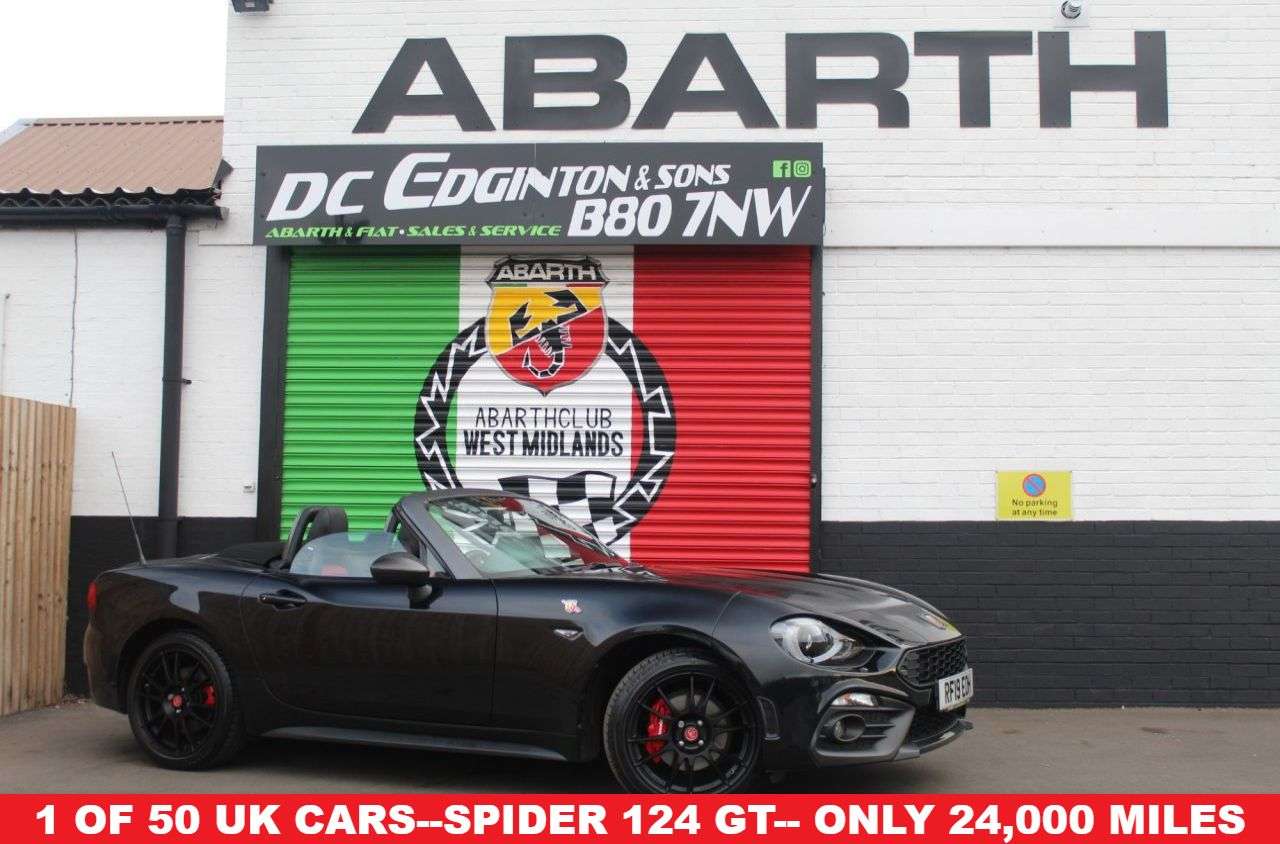 A 2019 ABARTH 124 SPIDER GT 1.4 MultiAir Convertible 2d AUTO 170 BHP FINISHED IN SAN MARINO A 2019 ABARTH 124 SPIDER GT 1.4 MultiAir Convertible 2d AUTO 170 BHP FINISHED IN SAN MARINO