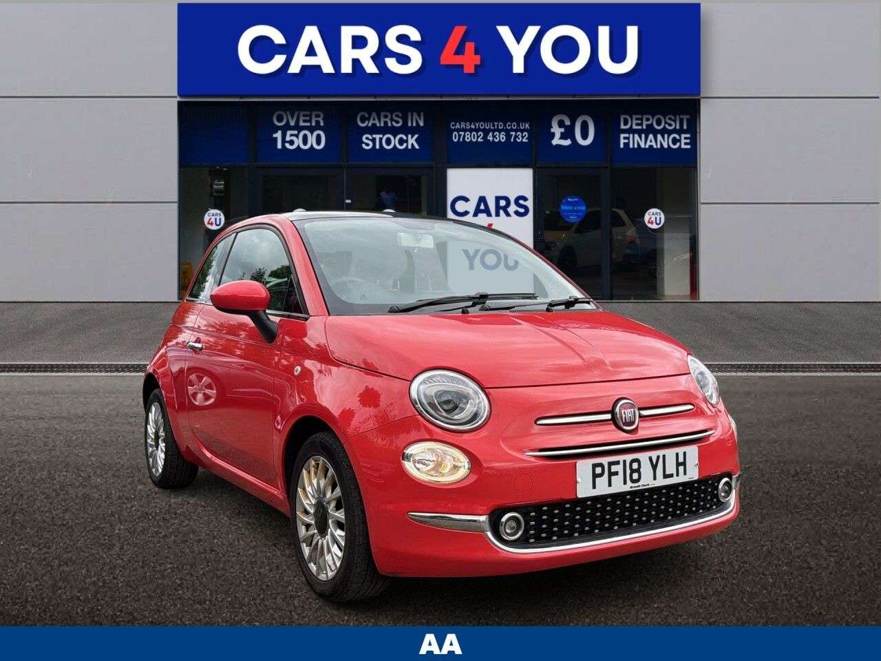 A 2018 FIAT 500 1.2 Lounge Hatchback 3dr Petrol Manual Euro 6 (s/s) (69 bhp) A 2018 FIAT 500 1.2 Lounge Hatchback 3dr Petrol Manual Euro 6 (s/s) (69 bhp)