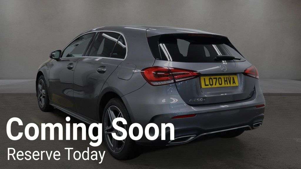 A 2020 MERCEDES-BENZ A-CLASS 1.3 A250e 15.6kWh AMG Line Hatchback 5dr Petrol Plug-in Hybrid 8G-DCT Euro A 2020 MERCEDES-BENZ A-CLASS 1.3 A250e 15.6kWh AMG Line Hatchback 5dr Petrol Plug-in Hybrid 8G-DCT Euro